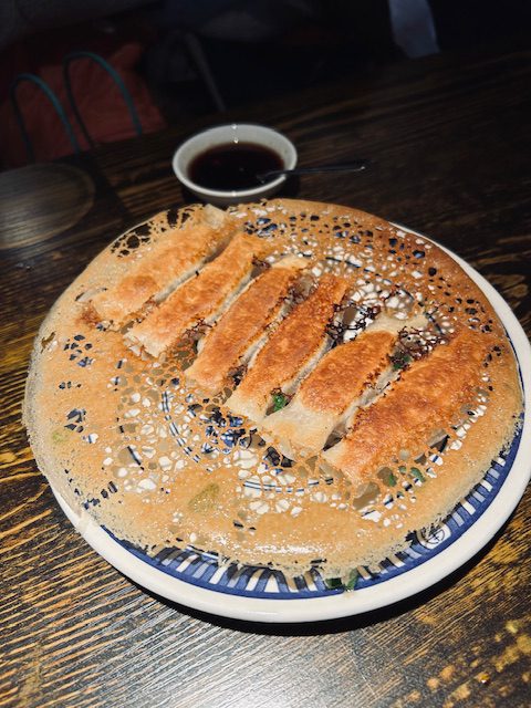 Plate of springrolls on the Amherst Food Tour