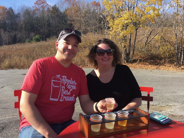 Couple at cider tasting