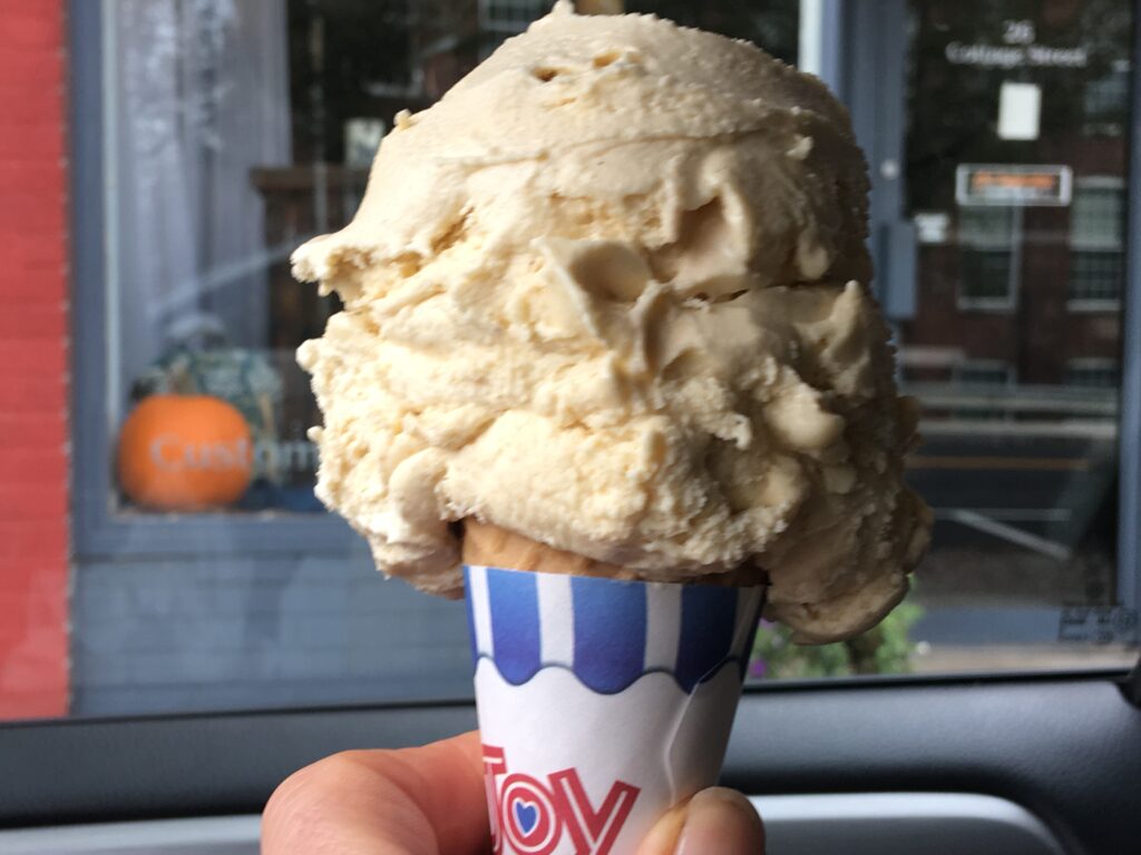 fresh local ice cream cone