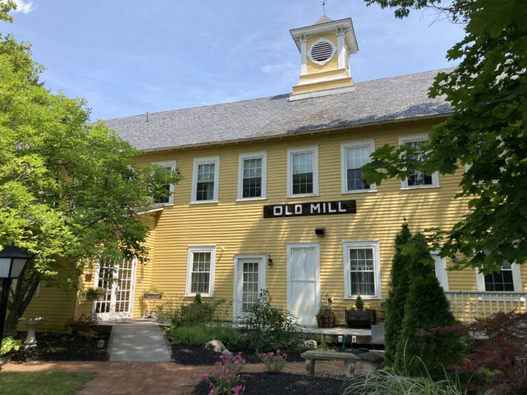 lovely yellow historic mill inn Summer getaway